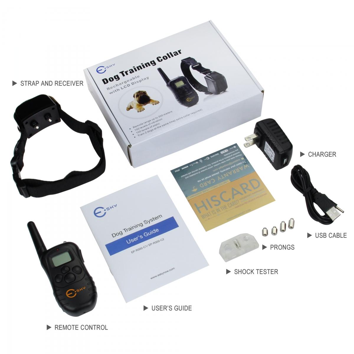 Esky® Rechargable Remote Pet Trainer LCD display Dog Electirc Training Shock Collar