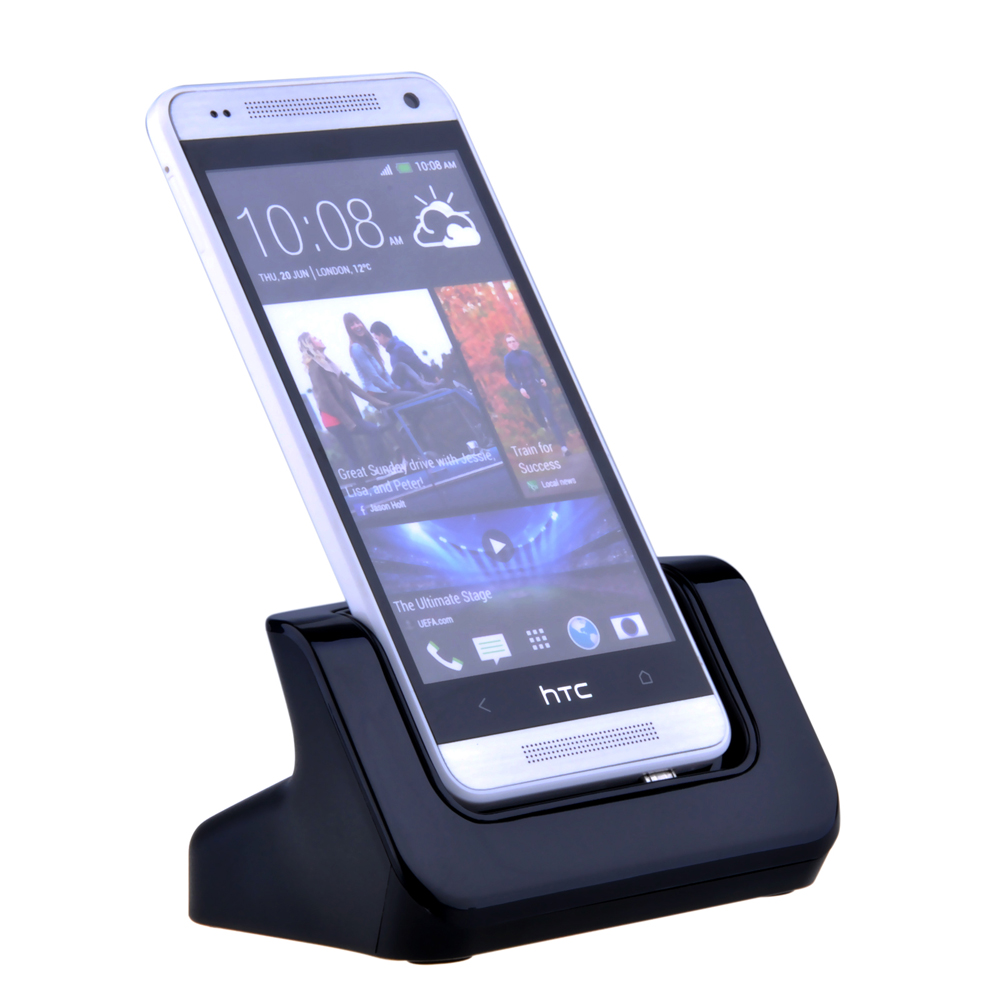 Desktop Dock Charger Cradle for HTC One Mini Black   Case Adaptor Fit Phone with or without a Slim Case