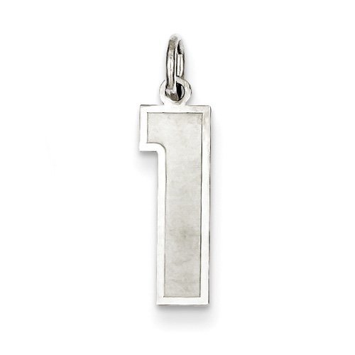 Sterling Silver Medium Satin Number 1