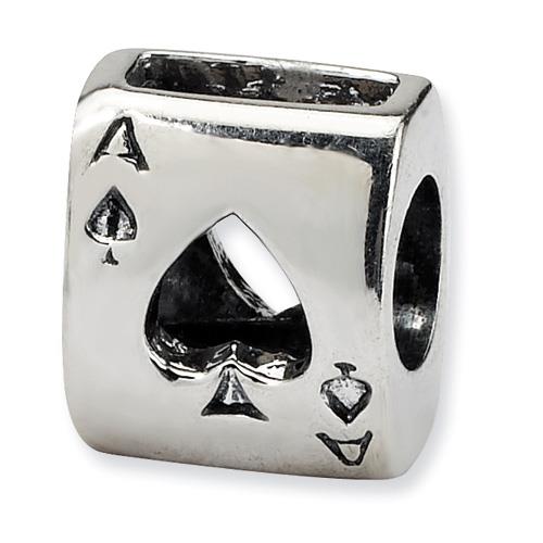 Sterling Silver Reflections Ace Card Bead