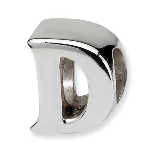 Sterling Silver Reflections Letter D Bead