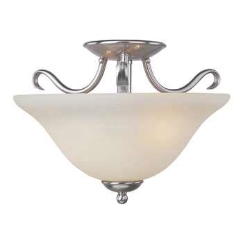 Maxim Basix EE 2 Light Semi Flush Mount Satin Nickel   85120ICSN