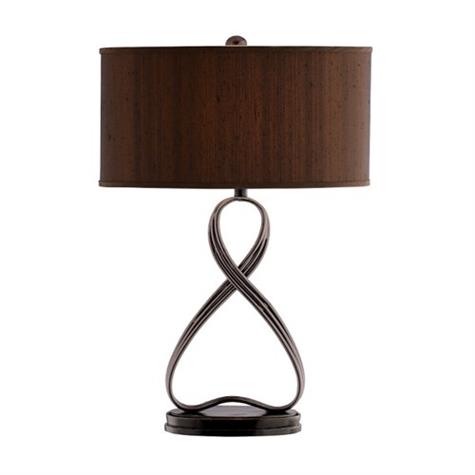 Stein World Lazy Eight Table Lamp, Dark Brown, Antique Murky Grey   95646