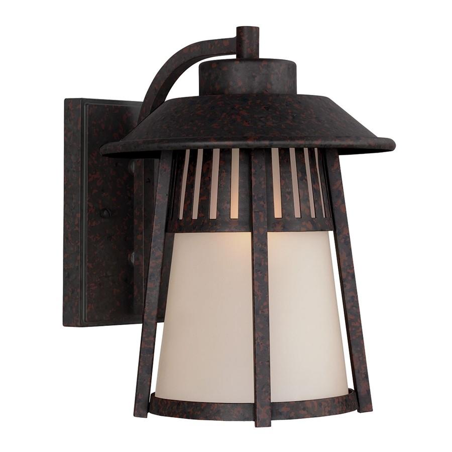 Sea Gull Lighting Hamilton Heights One Light Outdoor Wall Lantern, Oxford Bronze with Smokey Parchment Glass   8711701 746