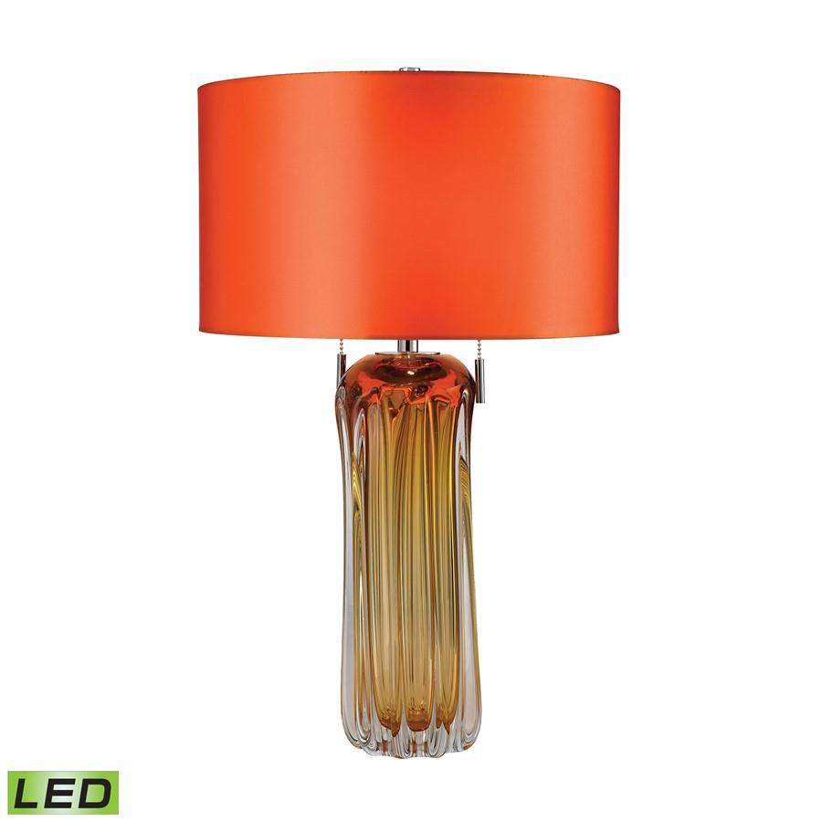 Dimond Lighting 25" Ferrara Free Blown Glass LED Table Lamp in Amber   D2660 LED