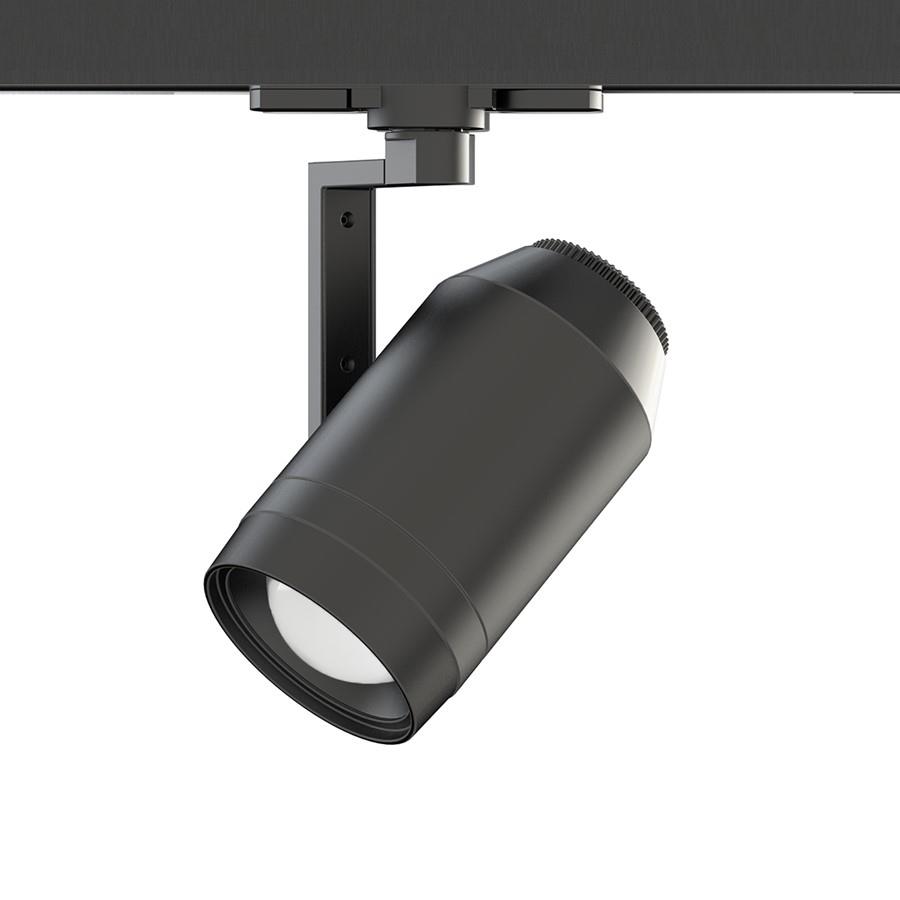 WAC Lighting Paloma LED 24W Continuous Adjustable Beam Angle Low Voltage W Track Head , Black   WTK LED523 930 BK