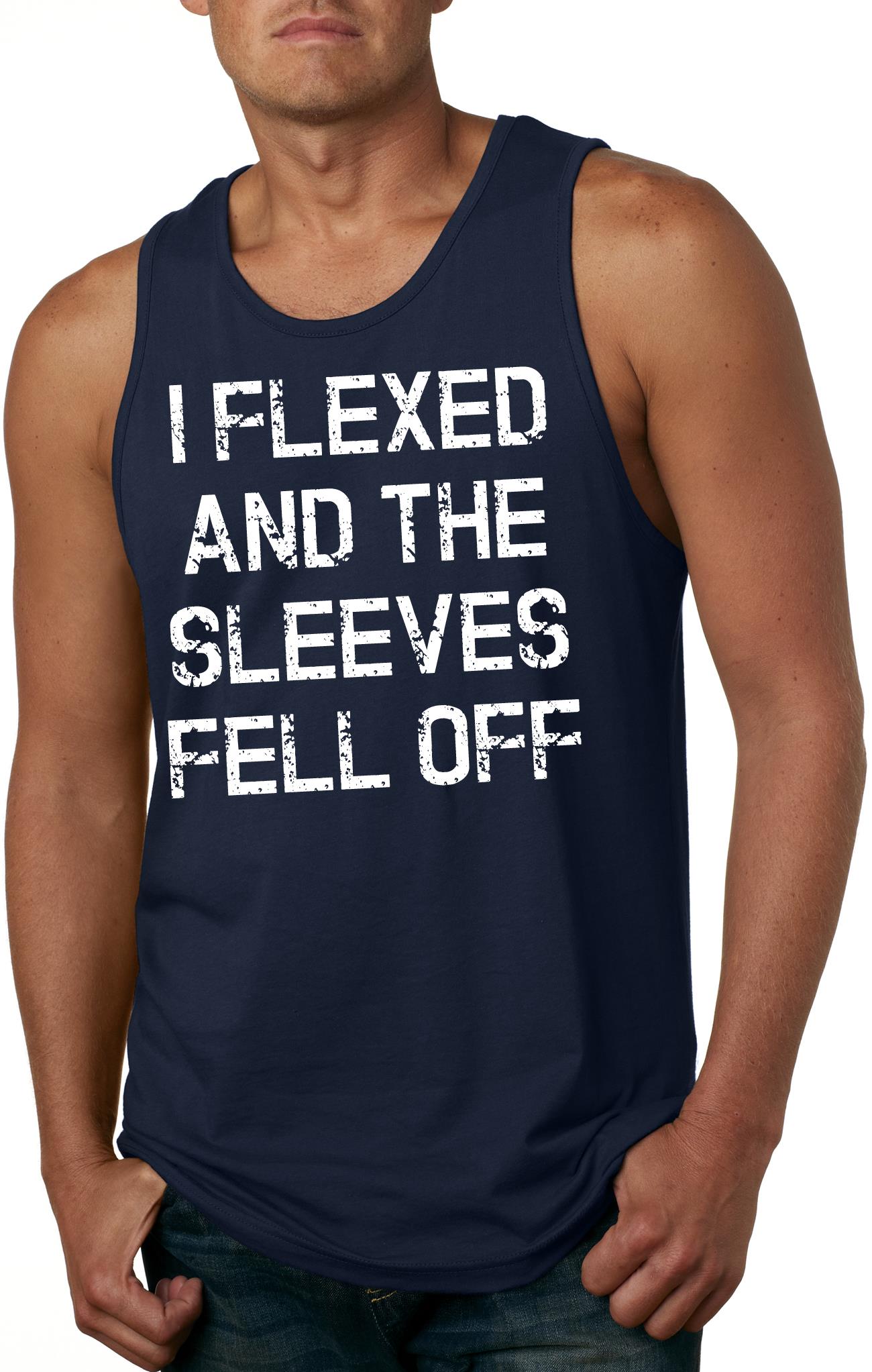 I Would Flex But I Like This Shirt / The Sleeves Fell Off Tank Top 2 Pack Combo M