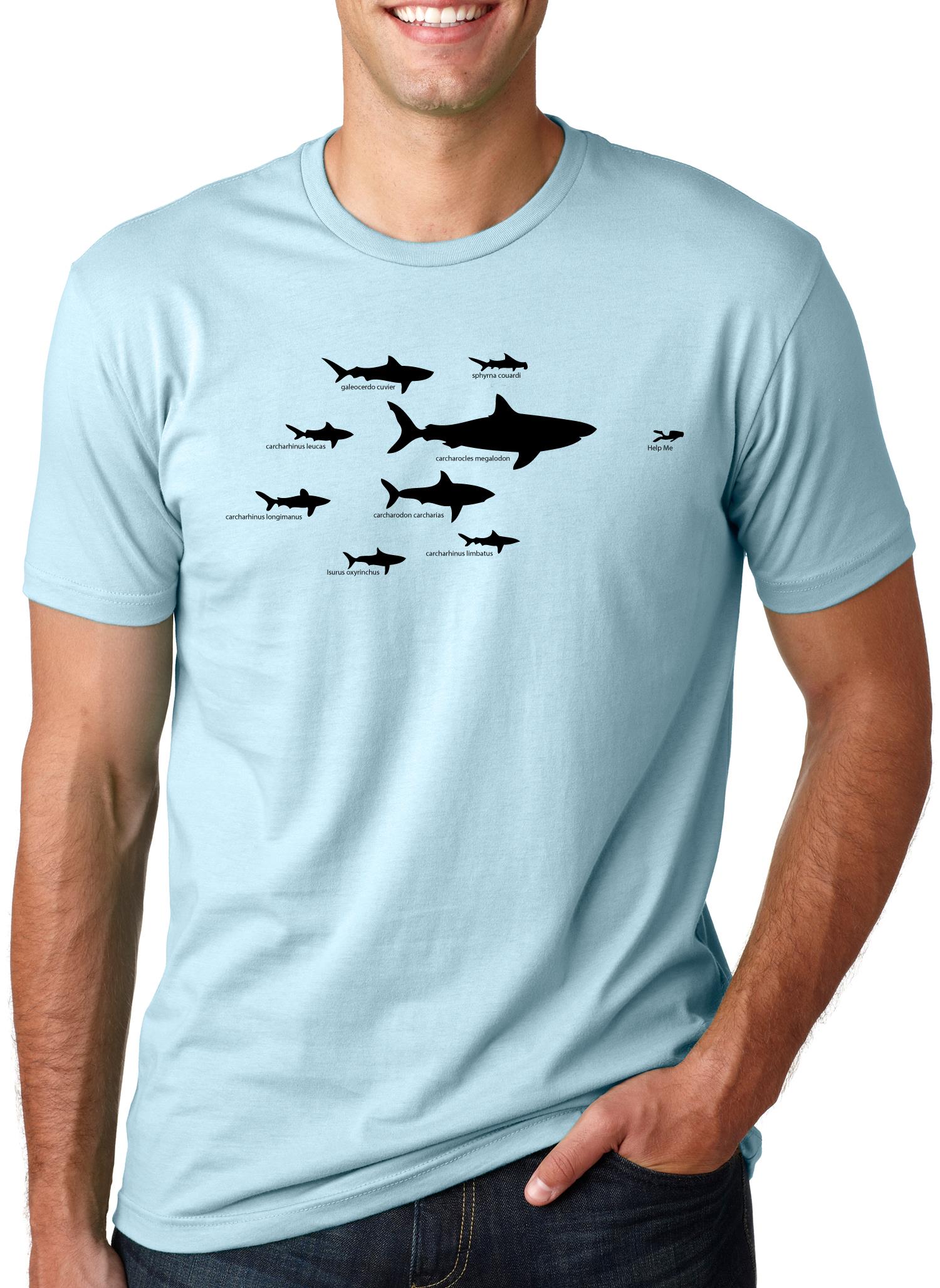 Shark Hierarchy T Shirt Funny Sharks Shirt I Love Sharks Tee   5XL