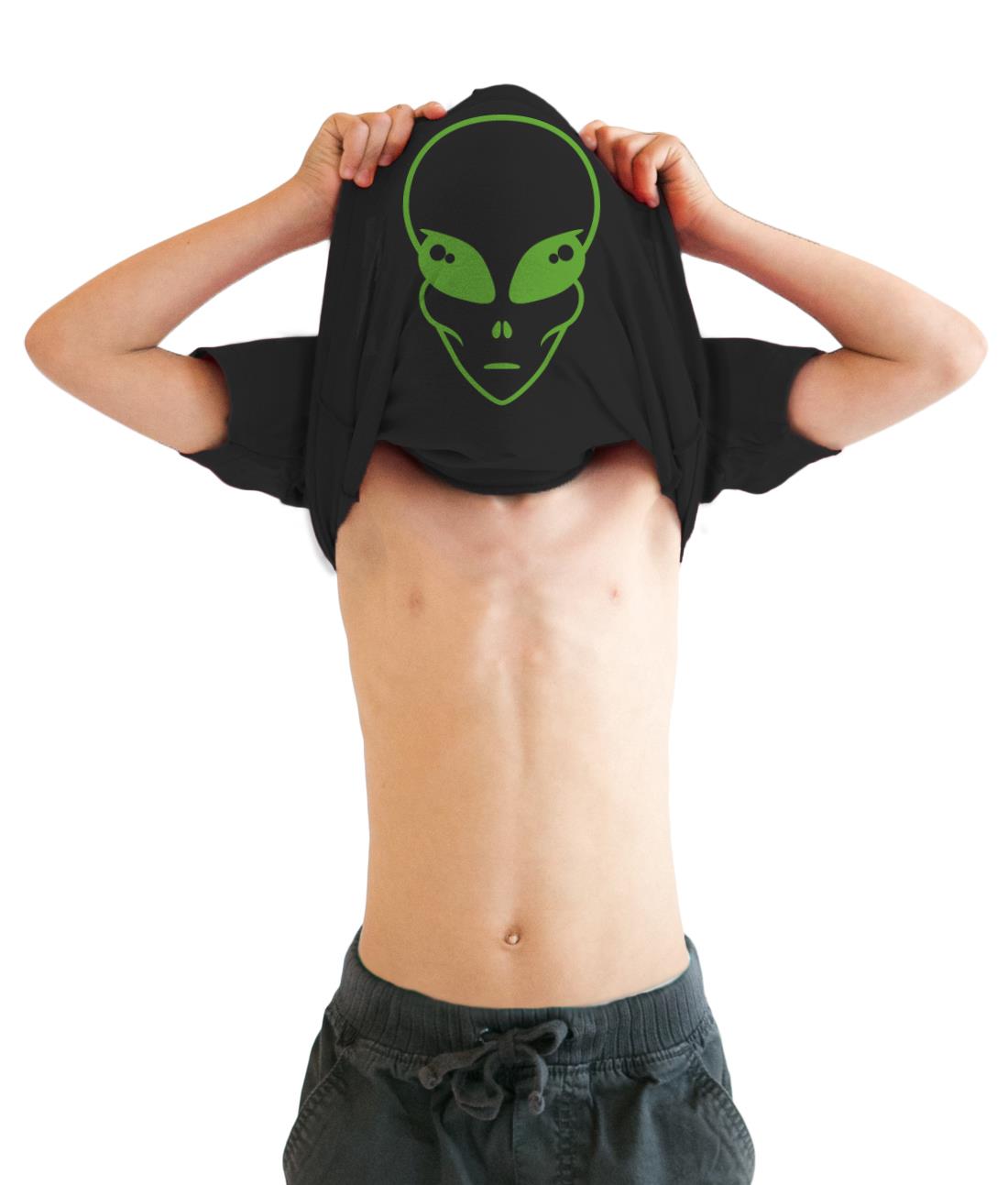Youth Ask Me About Area 51 Funny Alien Flip T Shirt Believe in Aliens Tee L