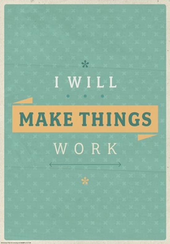 Making it Work Poster Print by American Flat (11 x 16)