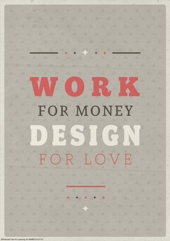 Design for Love Poster Print by American Flat (8 x 11)