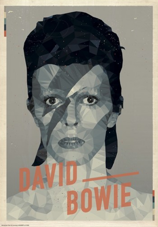 David Bowie Poster Print by American Flat (11 x 16)