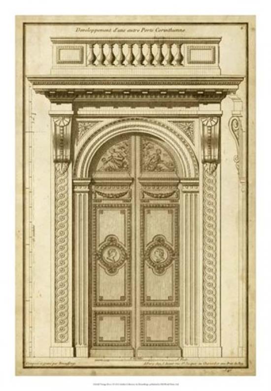 Vintage Door I Poster Print by Jean F. De Neufforge (18 x 26)