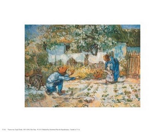 First Steps (after Millet), c.1890 Poster Print by Vincent Van Gogh (7 x 5)