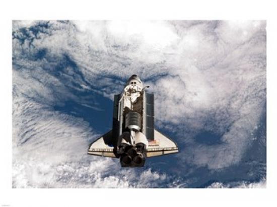 STS 135 Atlantis during the Rendezvous Pitch Maneuver Poster Print (24 x 18)