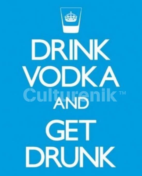 Drink Vodka And Get Drunk Poster Print (20 X 16)