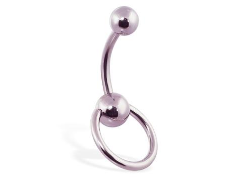 Stainless steel door knocker belly ring