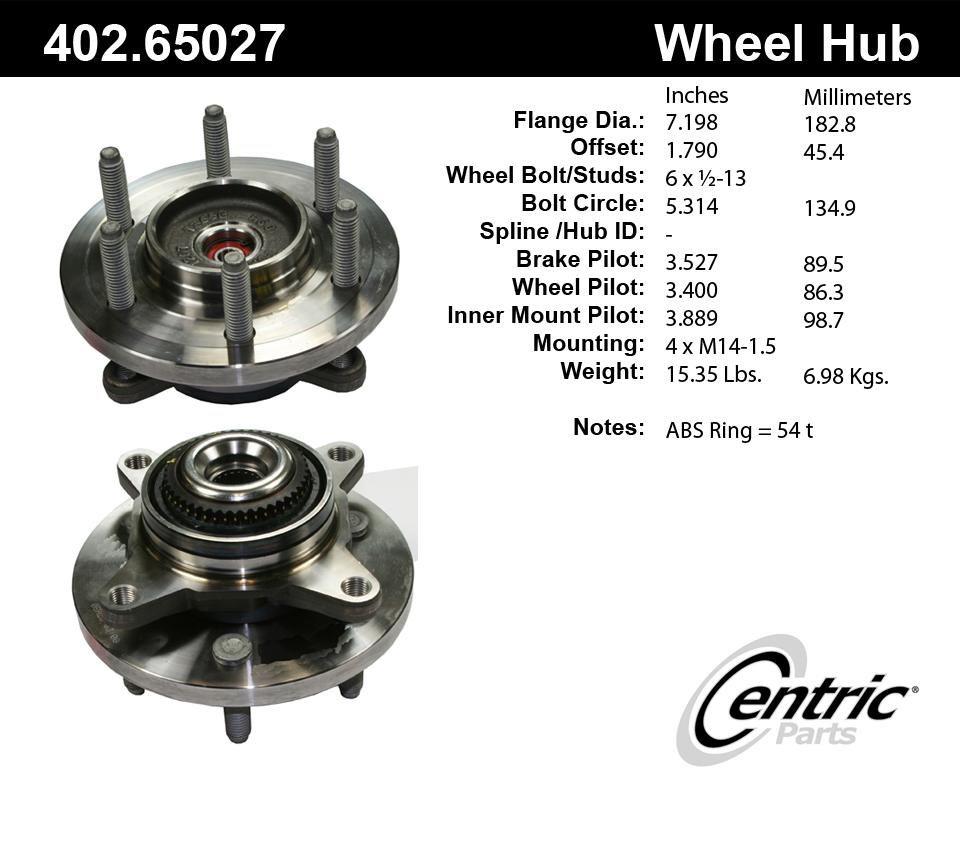 Centric (402.65028) Wheel Hub Assembly