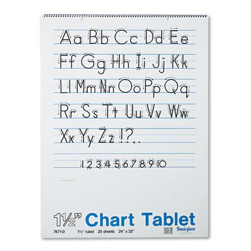 Pacon 74710 Chart Tablets w/Manuscript Cover, Ruled, 24 x 32, White, 25 Sheets/Pad