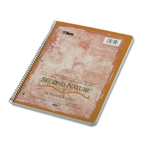 Second Nature Subject Wirebound Notebook, Quadrille Rule, Ltr, We, 80 