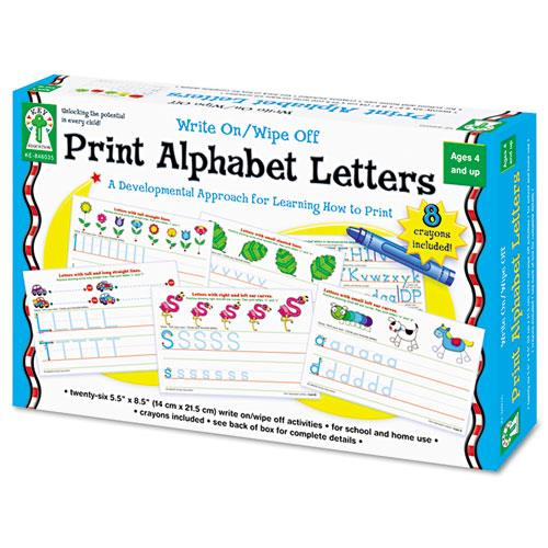 Write On/Wipe Off Print Alphabet Letters Activity Set, Ages 4 and Up