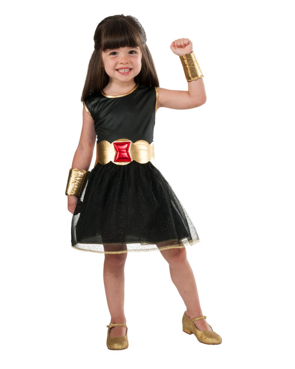 Deluxe Child Girls Black Widow Costume Dress Medium 8 10