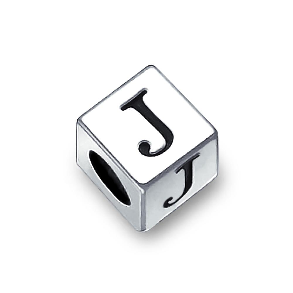 Bling Jewelry 925 Sterling Silver Block Letter J Pandora Bead Compatible Charm