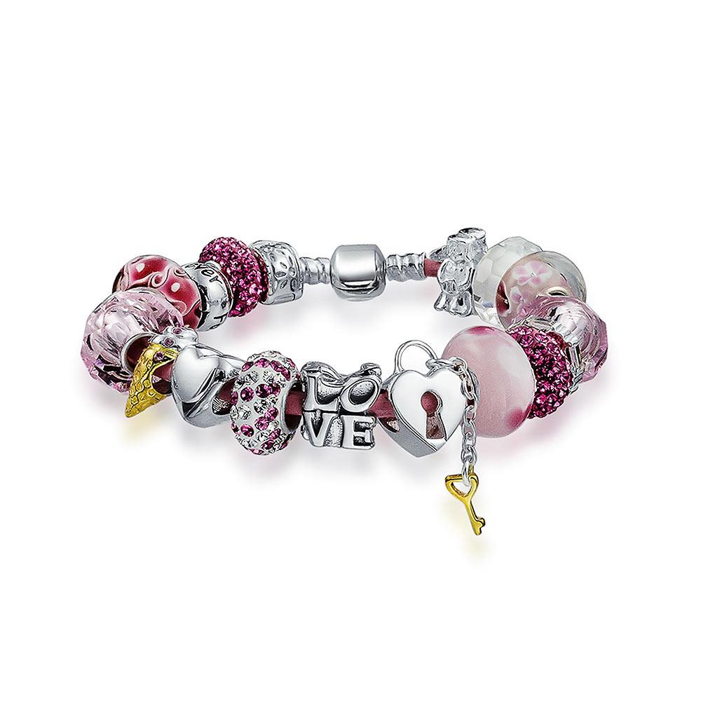 Bling Jewelry Valentines Sweetheart Bead Bracelet 925 Silver Fits Pandora