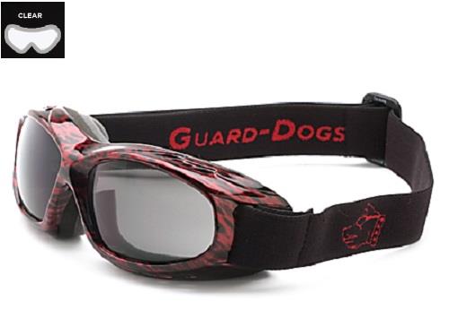 Guard Dogs Evader I Clear Sunglasses w/ FogStopper Hot Lava Frame & Warranty 