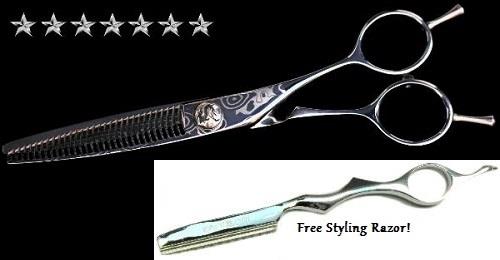 Kamisori Damascus DM 6T 6.0" 30T Scorpion Salon Hair Thinners / Texturizer