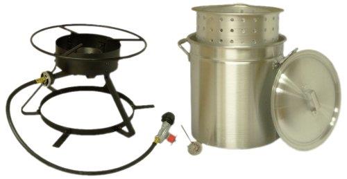 King Kooker 5012 Outdoor Propane Boiling And Steaming Cooker w/ Pot and Basket 