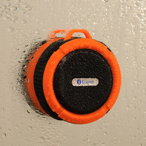 Victsing 166782 Mini 5W Waterproof Shockproof Dustproof A2DP Handsfree Bluetooth 3.0 Stereo Speaker with Suction Cup & Built in Mic   Orange