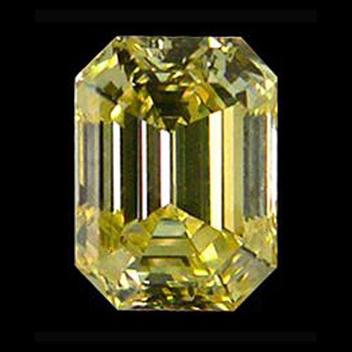 Big emerald cut canary diamond loose 3 carat diamond