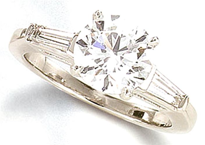 1.61 ct. sparkling diamond wedding ring PLATINUM new