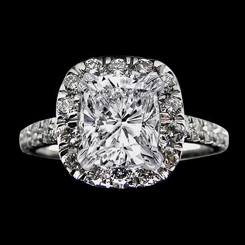 Halo setting cushion center diamond 3.25 ct. ring new