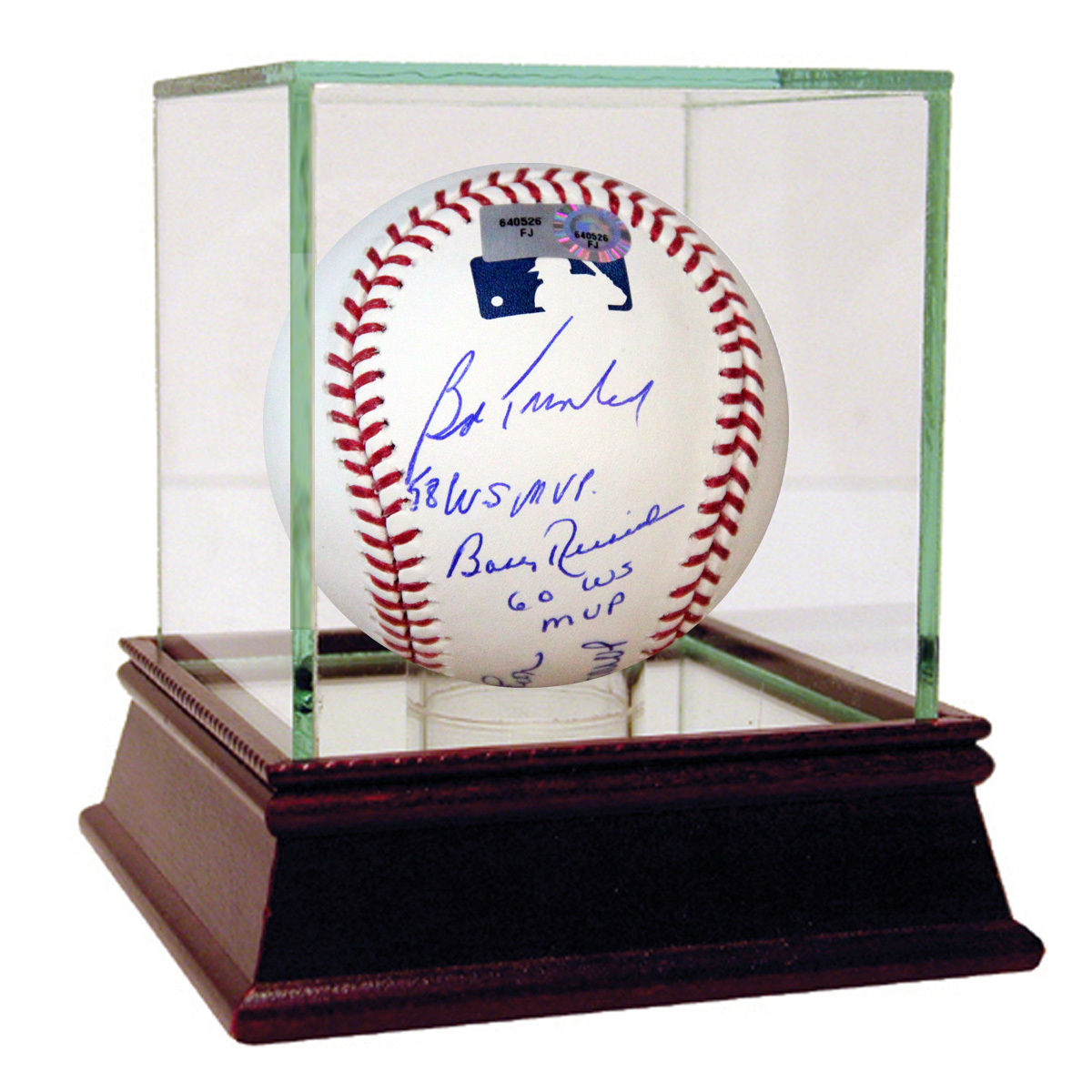 NY Yankees WS MVP Multi Signed and Insc. MLB Baseball (Turley Richardson Matsui Jackson) (MLB Auth)