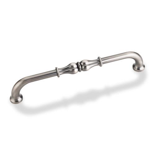 Jeffrey Alexander 818 160BNBDL Bella Collection Scrolled Cabinet Pull 160mm Center, Bright Nickel Brushed With Dull Lacquer