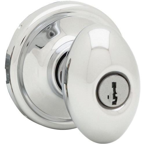 Kwikset 740L 26 Bright Chrome Laurel Keyed Entry Knob