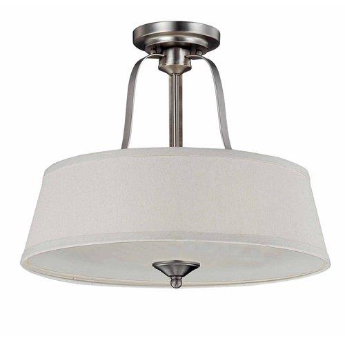 Savoy House Maremma 3 Light Semi Flush in Pewter   6P 2175 3 69