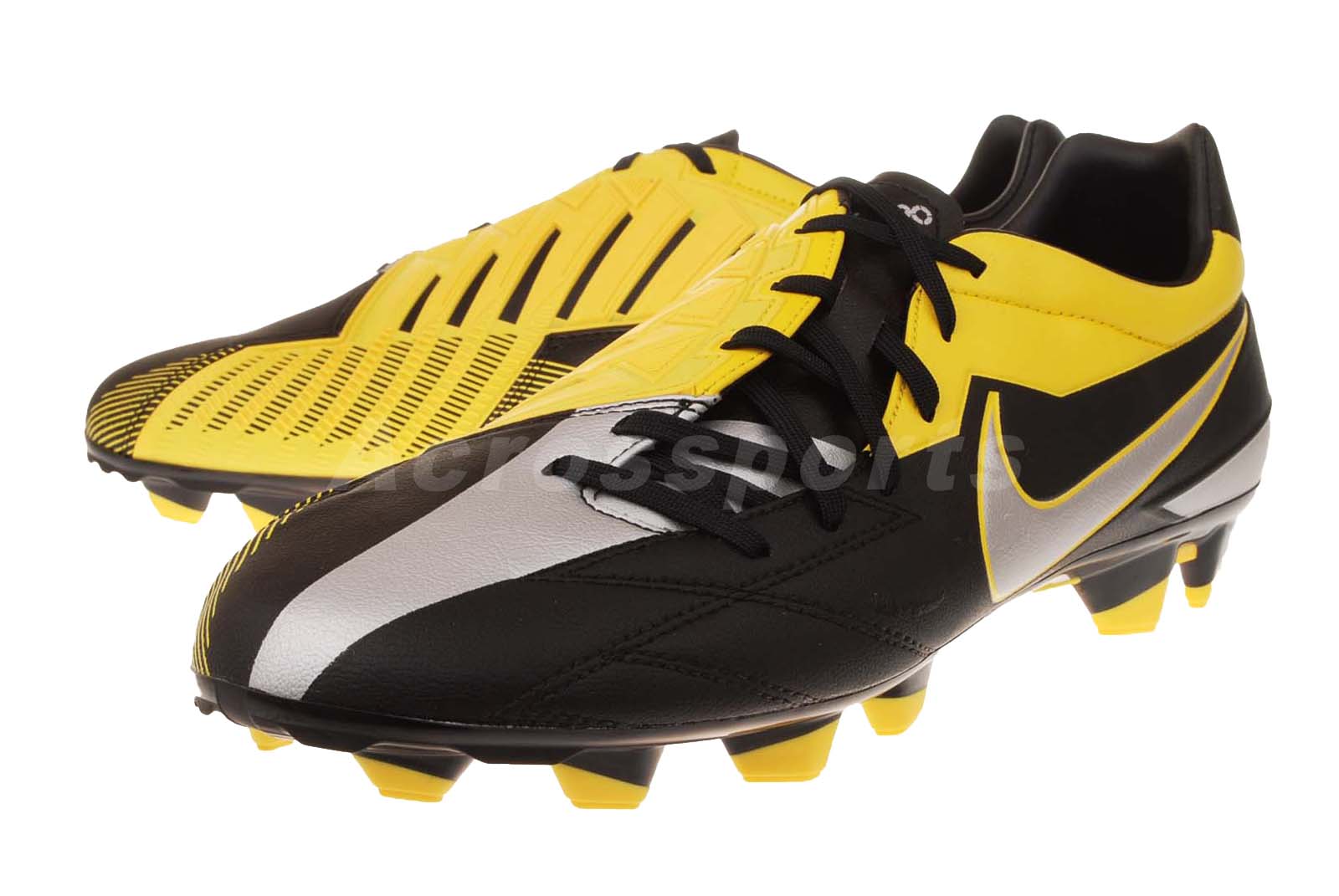 Nike T90 Strike IV FG Black Yellow Silver Mens Soccer Cleats Shoes 472562 007   US Size 8.5