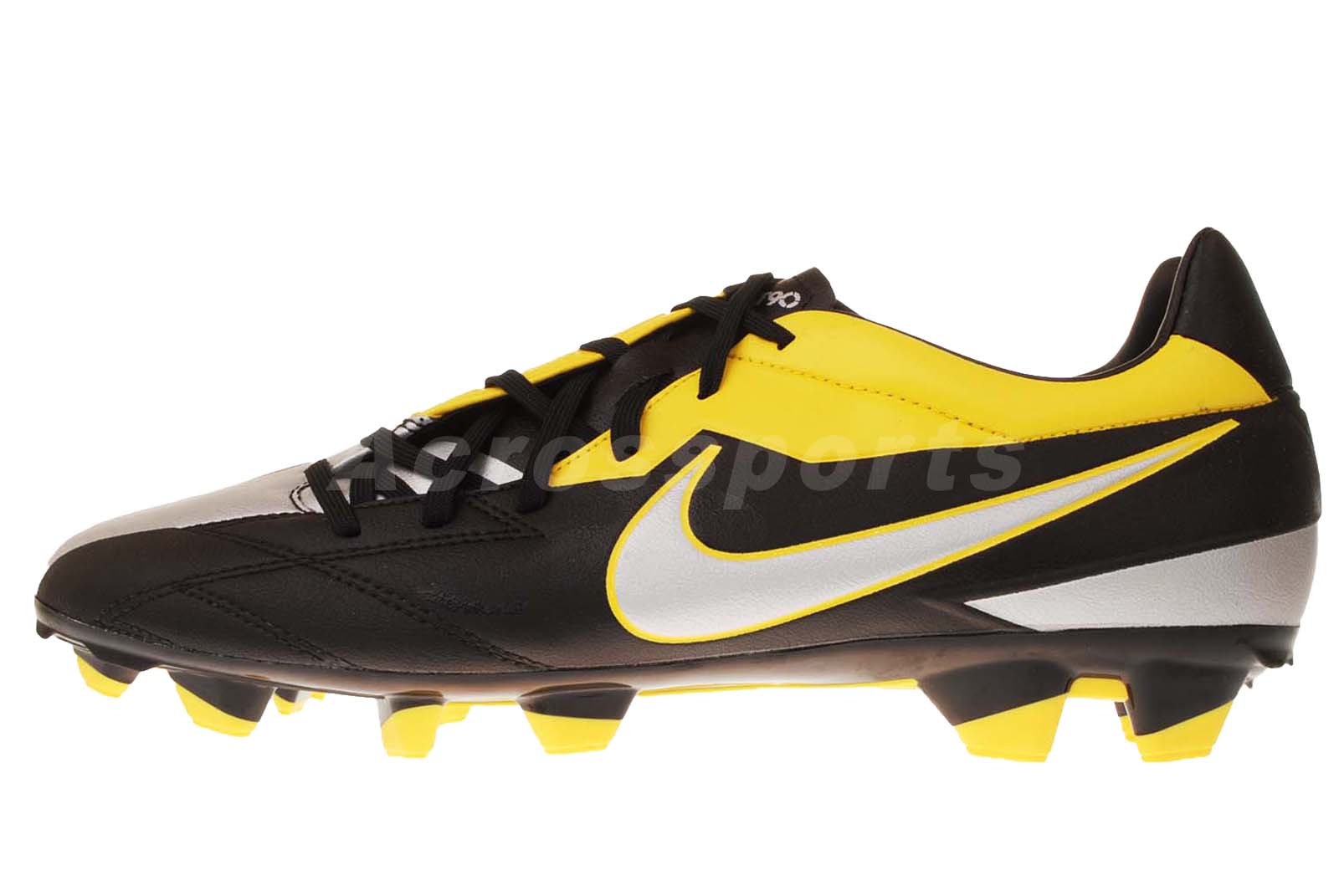 Nike T90 Strike IV FG Black Yellow Silver Mens Soccer Cleats Shoes 472562 007   US Size 8.5