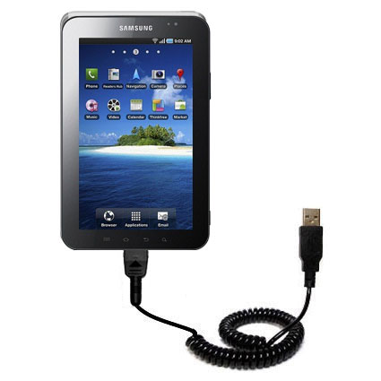 Coiled USB Cable compatible with the Samsung Galaxy Tab