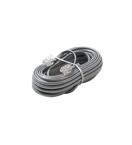 4C 15' Silver Modular Line Cord