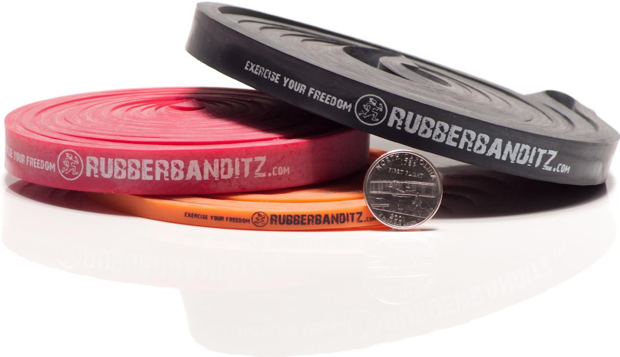 Set of 3 Rubberbanditz Recovery Rehab Bands   #1, #2, #3   Light, Medium, Heavy