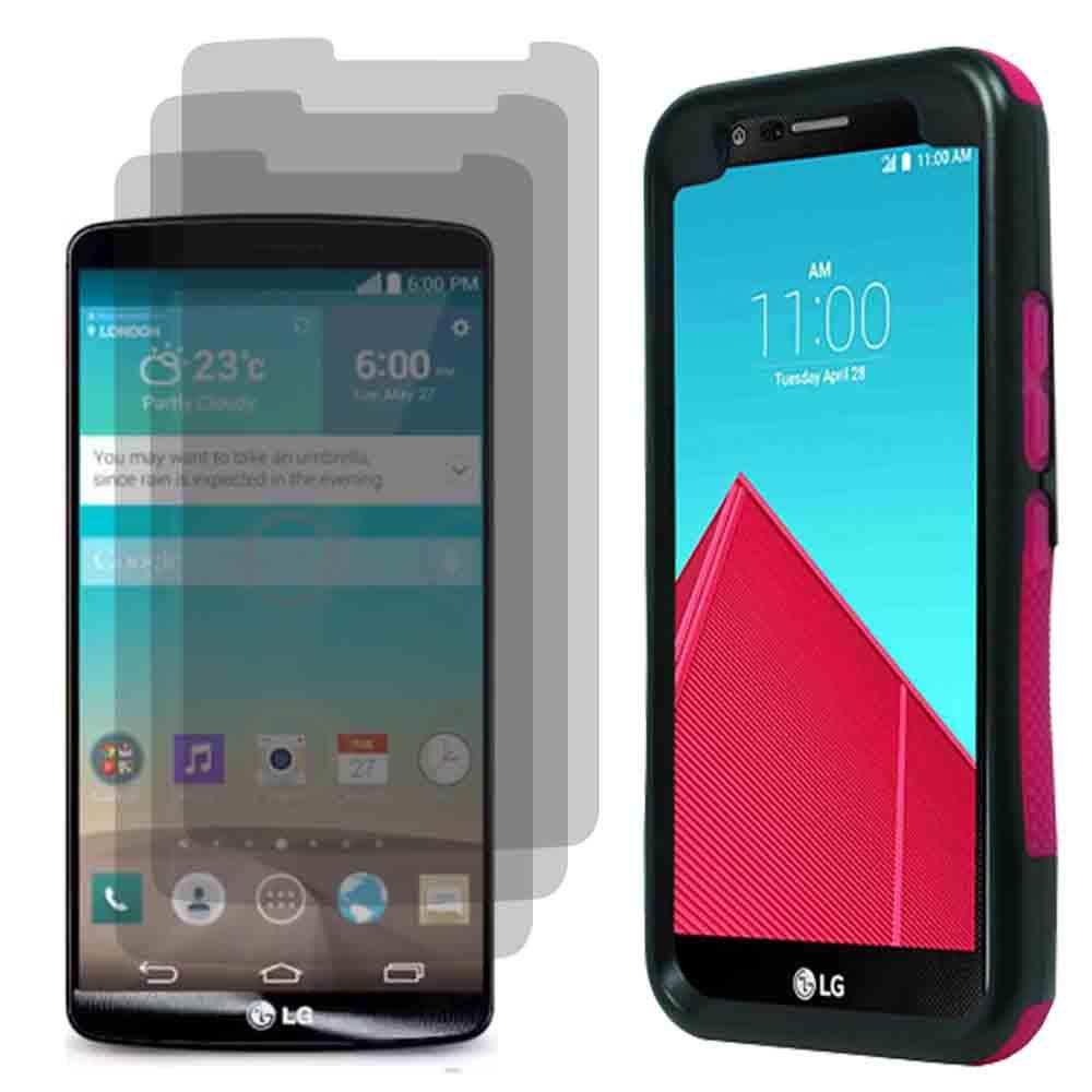 Infuse Protector Hard Shell Stand Cover Case For LG G4 x 3 LCD Film