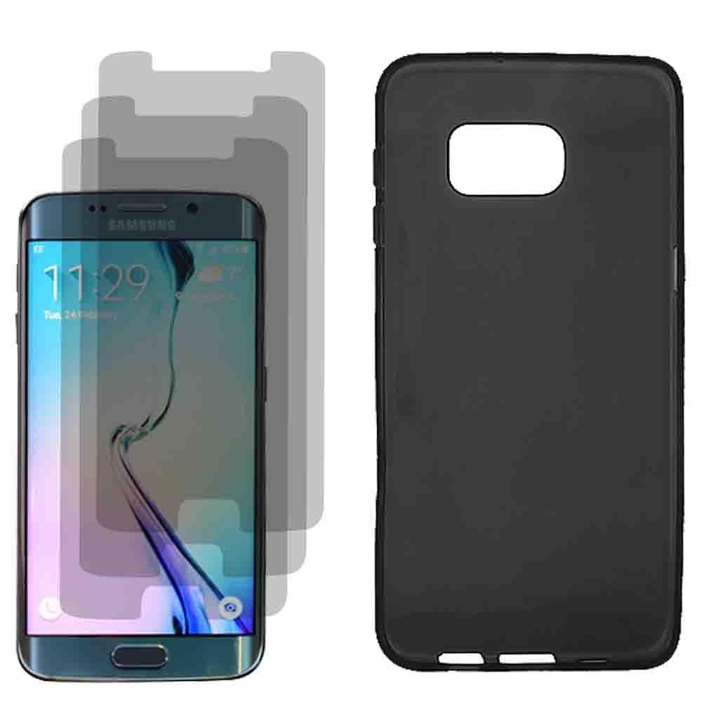 Crystal TPU Gel Skin Cover Case Samsung Galaxy S6 Edge+ G928 3x Screen Film