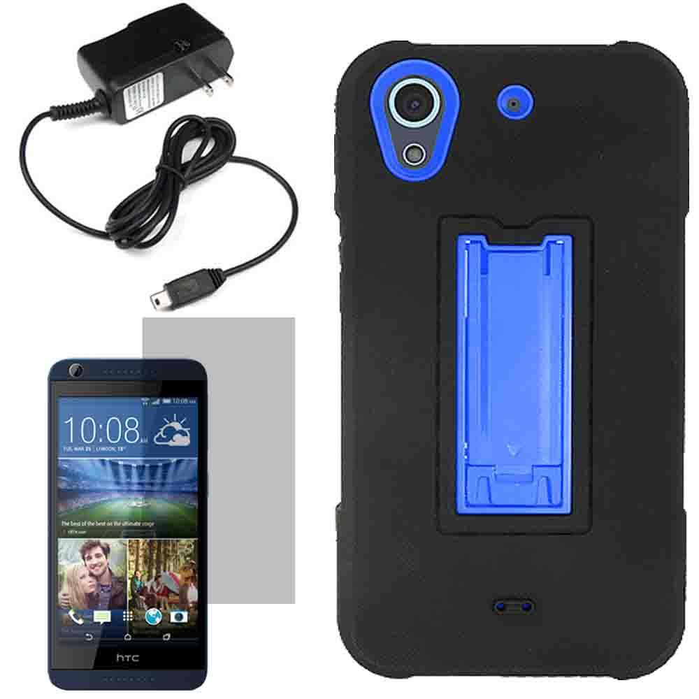 Tough Protector Hard Shell Stand Cover Case HTC Desire 626 s Screen HomeCharger