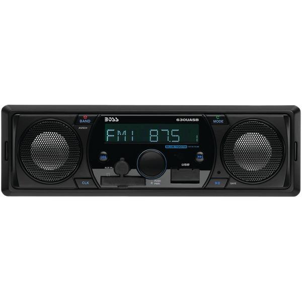 BOSS AUDIO 630UASB Single DIN In Dash Mechless AM/FM Receiver with Bluetooth(R) & Built In Speakers