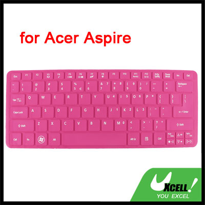 Notebook Dustproof Protector Film Keyboard Skin Cover Fuchsia for Acer S3 S5