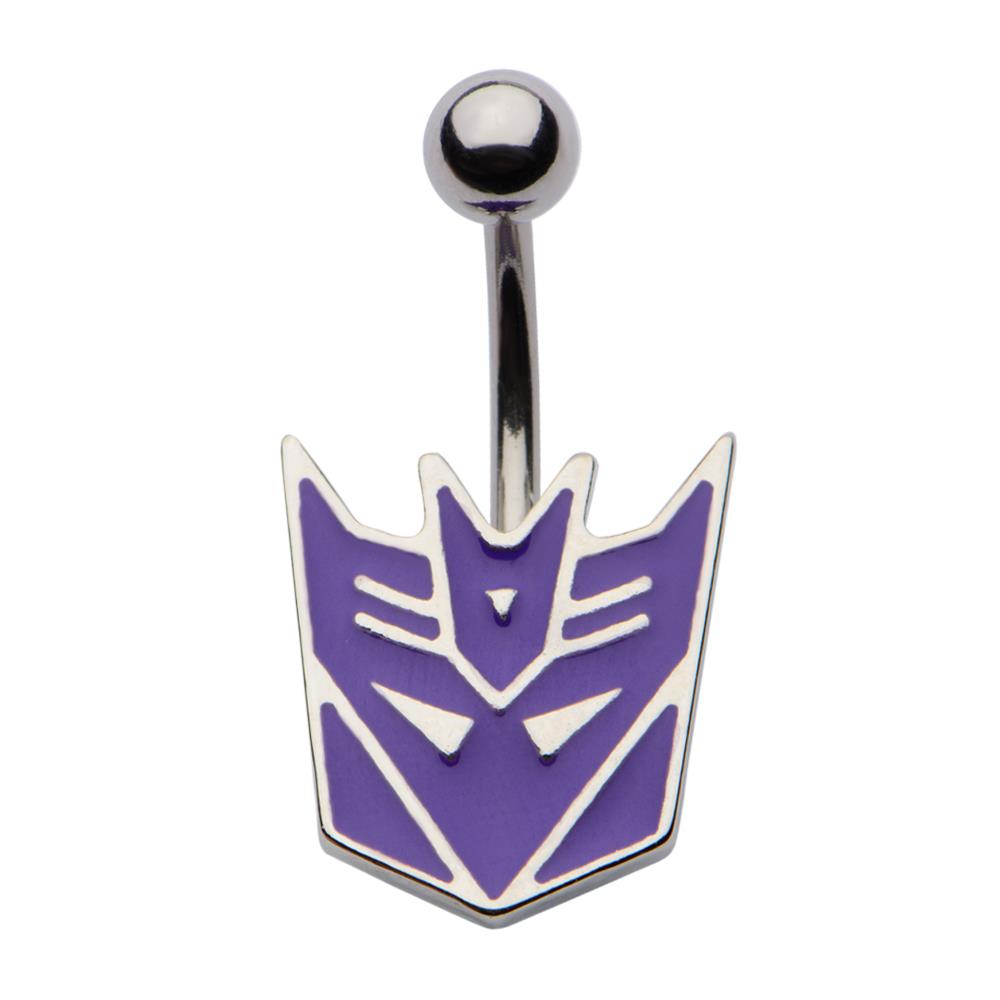 Hasbro Transformers Decepticon Belly Ring 14G (Purple Face)